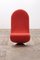 Verner Panton 1-2-3 Chair with High Backrest in Red-Orange by Verner Panton for Fritz Hansen, 1973 14