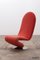 Verner Panton 1-2-3 Chair with High Backrest in Red-Orange by Verner Panton for Fritz Hansen, 1973 2