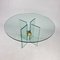 Vintage Round Glass Dining Table attributed to Peter Ghyczy for Ghyczy, 1970s 4