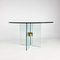 Vintage Round Glass Dining Table attributed to Peter Ghyczy for Ghyczy, 1970s 5