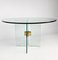 Vintage Round Glass Dining Table attributed to Peter Ghyczy for Ghyczy, 1970s 3