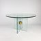 Vintage Round Glass Dining Table attributed to Peter Ghyczy for Ghyczy, 1970s, Image 1
