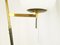 Black Metal, Brass & White Glass Floor Lamp attributed to Stilnovo, 1950s 6