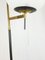 Black Metal, Brass & White Glass Floor Lamp attributed to Stilnovo, 1950s, Image 5