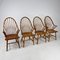 Scandinavian Birch Wood Windsor Chairs, 1960s, Set of 4, Image 1
