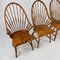 Scandinavian Birch Wood Windsor Chairs, 1960s, Set of 4 5