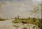Artista holandés, paisaje, óleo sobre tabla, años 60, enmarcado, Imagen 2