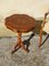 Mesa pedestal vintage de madera con marquetería, años 60, Imagen 10