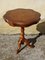 Mesa pedestal vintage de madera con marquetería, años 60, Imagen 1