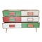 Dresser with Six Multicolored Glass Drawers, 1980s, Image 7