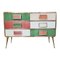 Dresser with Six Multicolored Glass Drawers, 1980s 5