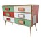 Dresser with Six Multicolored Glass Drawers, 1980s, Image 4