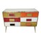 Dresser with Six Multicolored Glass Drawers, 1980s, Image 1