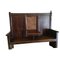 Antique Spanish Wooden Church Bench with Secreter, Image 3