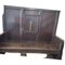 Antique Spanish Wooden Church Bench with Secreter, Image 2