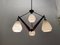 Vintage Opaline Glass Chandelier, 1950s, Image 3