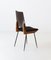 Mid-Century Italian Desk Chair with Black Suede Leather by Carlo Ratti, 1950s 2