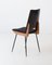 Mid-Century Italian Desk Chair with Black Suede Leather by Carlo Ratti, 1950s 3