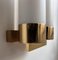 Double Wall Lamp in Brass and Opaline fom Leuchten Neuhaus, Germany, 1960s 3