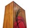 Vintage Decorated Wood Wardrobe, 1960s, Image 4