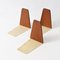 Danish Teak and Metal Bookends attributed to Kai Kristianssen, 1960s, Set of 3 2