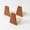Danish Teak and Metal Bookends attributed to Kai Kristianssen, 1960s, Set of 3, Image 1