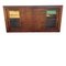 Vintage Spanish Wood Sideboard with Sliders Crystal Doors 8