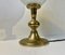 Scandinavian Brass Table Lamp with White Spherical Opaline Glass Shade 3