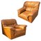 Mid-Century Spanish Leather Sofas, Set of 2, Image 1