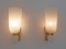 Mid-Century Modern Brass and Pulegoso Murano Glass Sconces, 1980, Set of 2, Image 6