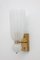 Mid-Century Modern Brass and Pulegoso Murano Glass Sconces, 1980, Set of 2 3