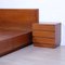 Double Bed Frame with Bedside Tables in Walnut Wood, 1980s, Set of 3 11