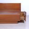 Double Bed Frame with Bedside Tables in Walnut Wood, 1980s, Set of 3 5