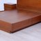 Double Bed Frame with Bedside Tables in Walnut Wood, 1980s, Set of 3 13