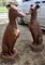 Perros guardianes Greyhound de hierro fundido natural oxidado, años 20. Juego de 2, Imagen 5