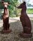 Greyhound Guard Dogs in Natural Rust Weathered Cast Iron, 1920s, Set of 2 4