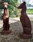 Perros guardianes Greyhound de hierro fundido natural oxidado, años 20. Juego de 2, Imagen 4