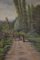Gran paisaje de campo, del siglo XIX, pintura sobre lienzo, enmarcado, Imagen 9