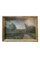 Gran paisaje de campo, del siglo XIX, pintura sobre lienzo, enmarcado, Imagen 1