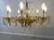 Venezianischer Kronleuchter aus gelbem Glas mit 8 Flammen 9