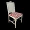 French Chippendale Terracotta Jacquard & Faux Bamboo Dining Chair, 1970s 2