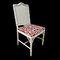 French Chippendale Terracotta Jacquard & Faux Bamboo Dining Chair, 1970s, Image 2