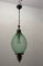 Lampada a sospensione verde in vetro di Murano, anni '50, Immagine 4