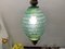 Lampe à Suspension Verte en Verre de Murano, 1950s 3