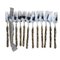 Brutalist Cutlery Set for 12 by David Marshall, Set of 120 5