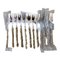 Brutalist Cutlery Set for 12 by David Marshall, Set of 120 4