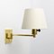 Brass Swing Arm Wall Lamp by George W. Hansen for Metalarte, 1970s 5