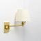 Brass Swing Arm Wall Lamp by George W. Hansen for Metalarte, 1970s 6