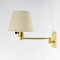 Brass Swing Arm Wall Lamp by George W. Hansen for Metalarte, 1970s, Image 1