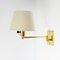 Brass Swing Arm Wall Lamp by George W. Hansen for Metalarte, 1970s 2